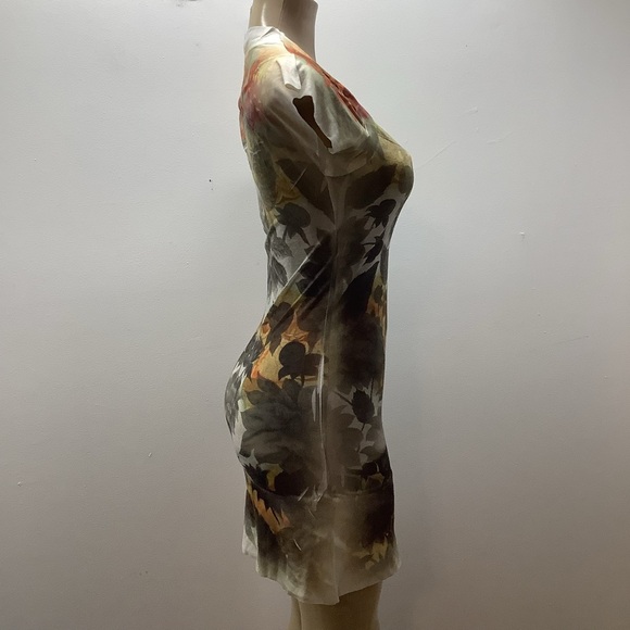 Alchemic Size Small Long Shirt/Mini Dress with Floral Sublimation Print. - Picture 7 of 7